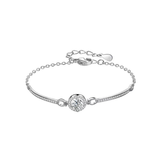 【#88】(きんらん の はね)S925モアサナイトのブレスレット