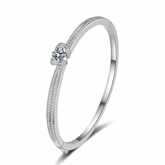 【#84】(光の輪)S925モアサナイトのブレスレット