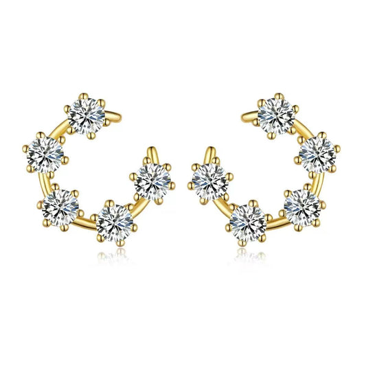 【#529】(Olina) S925モアサナイトのイヤリング