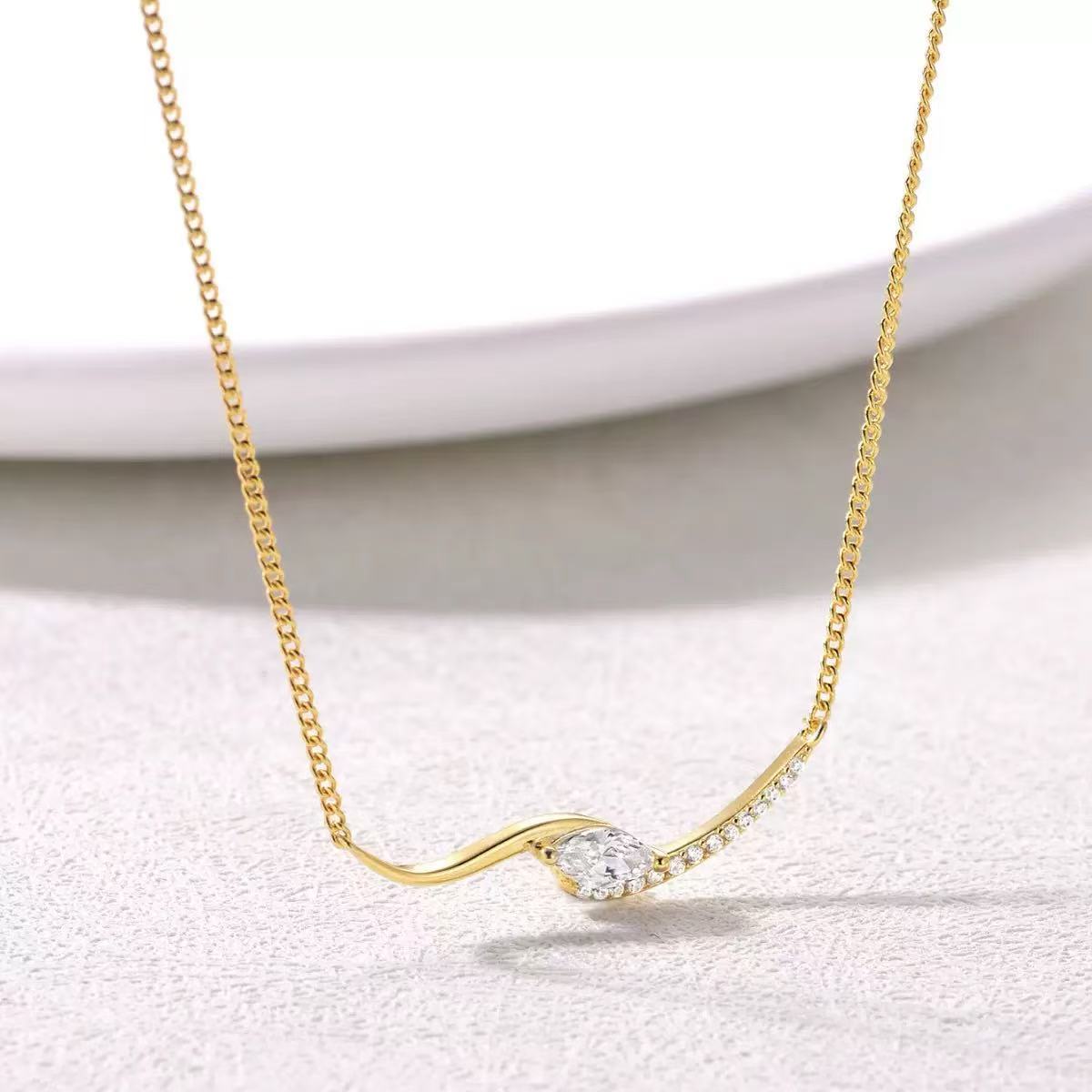 【#523】(Oliver) S925モアサナイトのネックレス