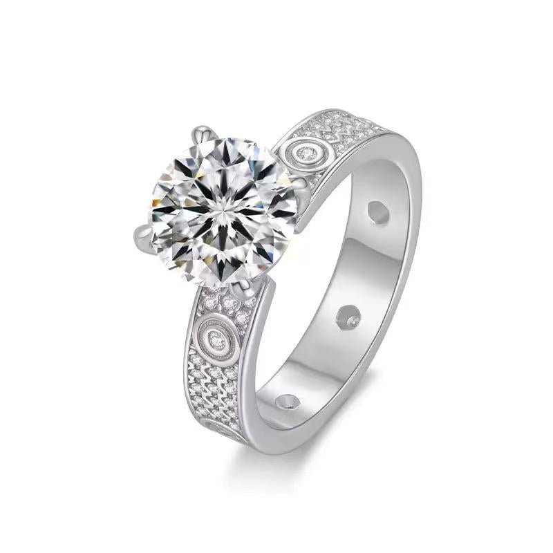 【#A 371】(パメラ)925スターリングシルバー合成モアッサナイトリング