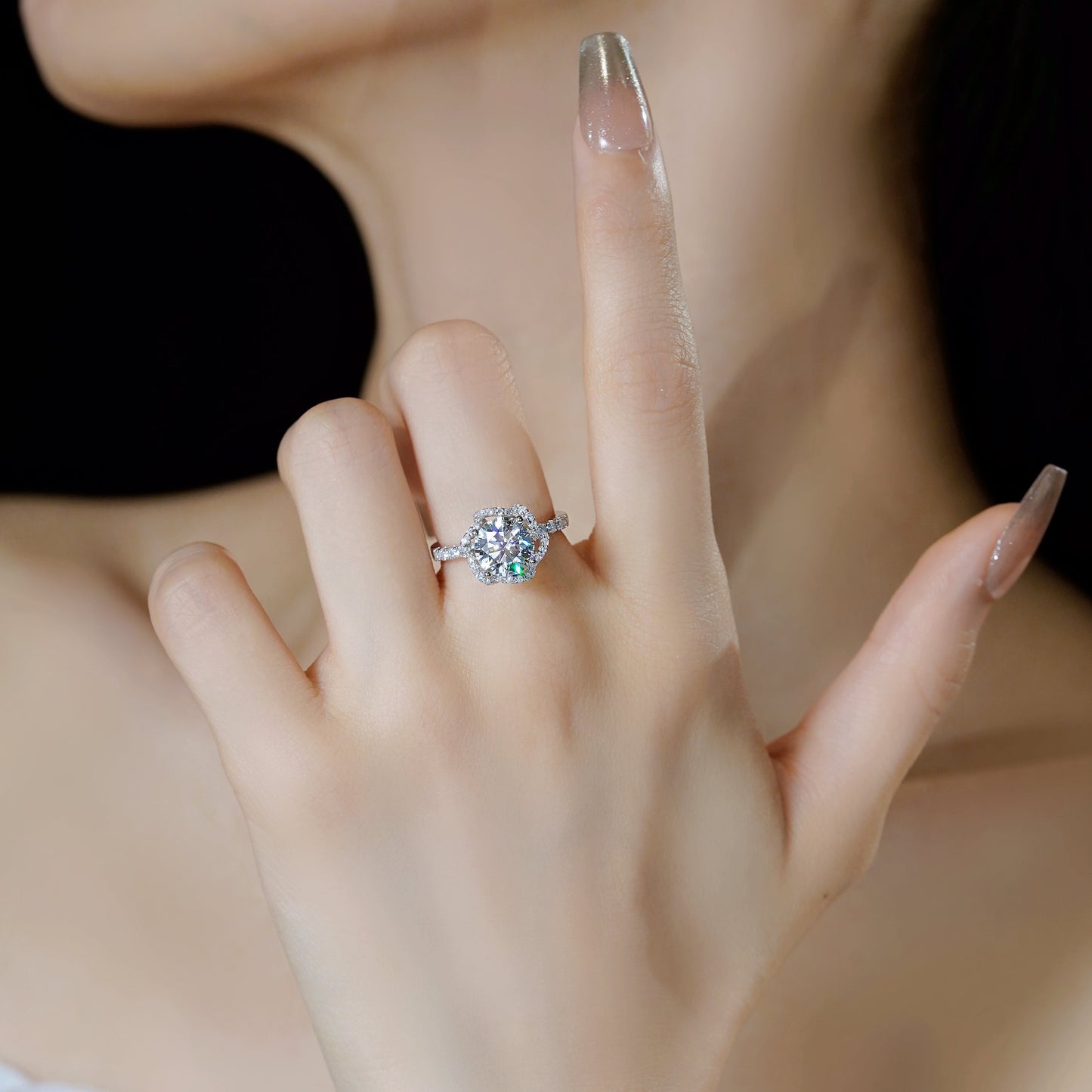 【#25】(あさつゆ) S925モアサナイトのリング