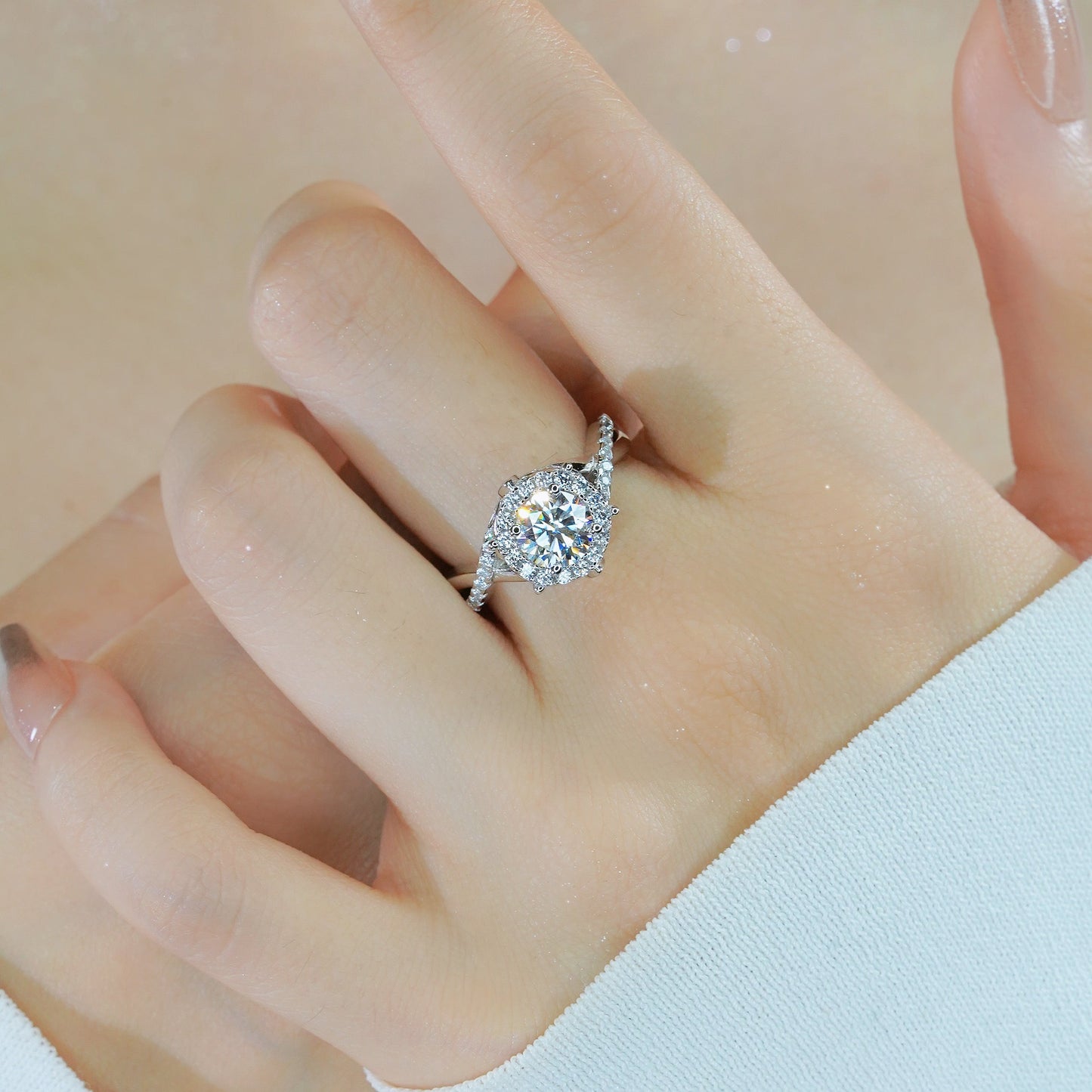 【#06】(こいうた) S925モアサナイトのリング