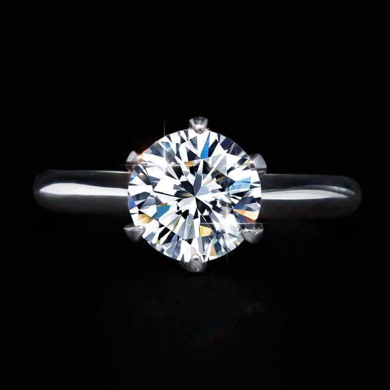 【#199】(Connie) 925スターリングシルバー 合成モアサナイトリング