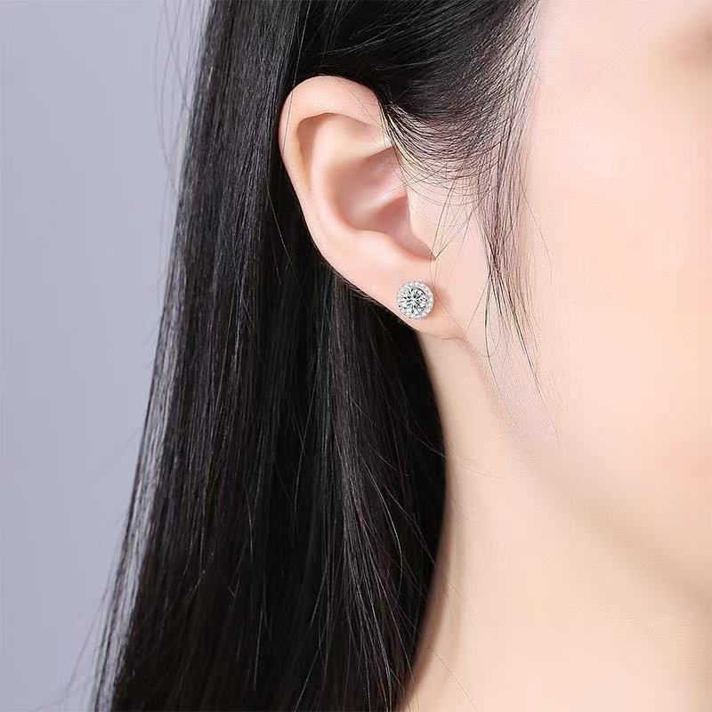 【#A316】(Greta)S925モアサナイトのイヤリング