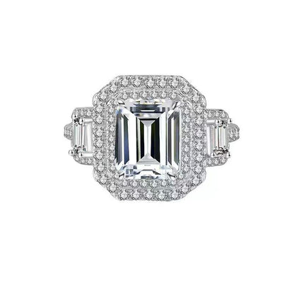 【#A 360】(ニア) 925スターリングシルバー合成モアッサナイトリング