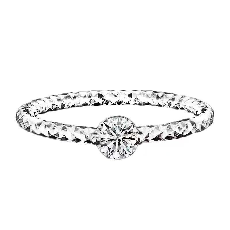 【#A269】(グレイスン) 925スターリングシルバー 合成モアサナイトリング