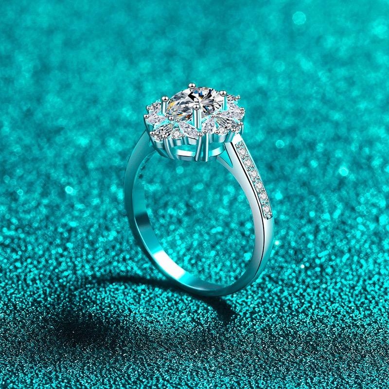 【#A274】(イネス) 925スターリングシルバー 合成モアサナイトリング