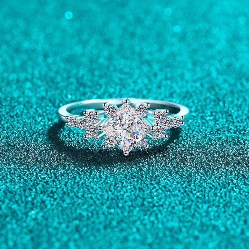 【#H290】(レンリー)925スターリングシルバー 合成モアサナイトリング