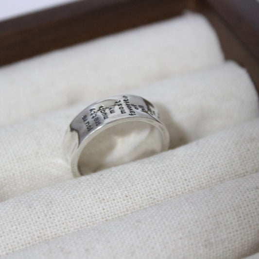 Silver Notes Ring