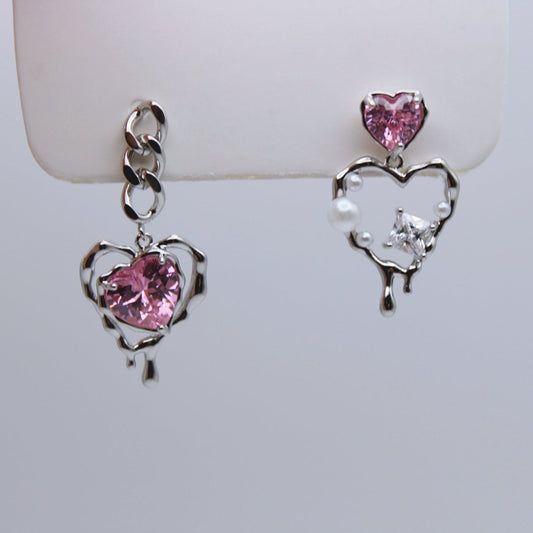 Heart with AB Style Earring