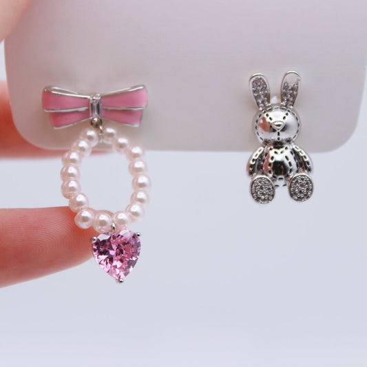 Bear with Bowknot Earring