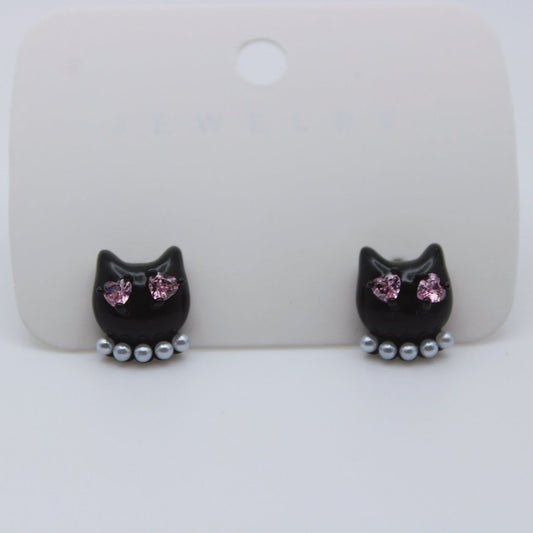 Black Cat Earring